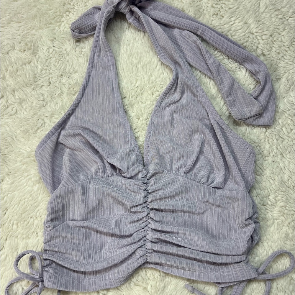 Evolutionary Women Purple  Sleeveless Crop Top Size Blouse S NWT #39